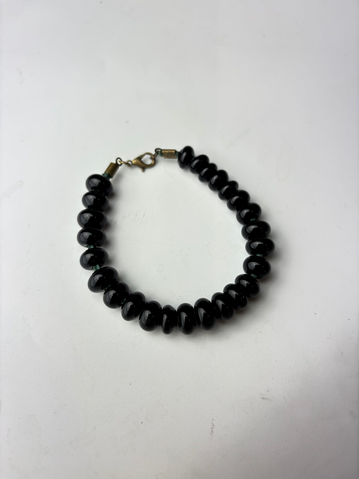 Black Glass Beaded bracelet