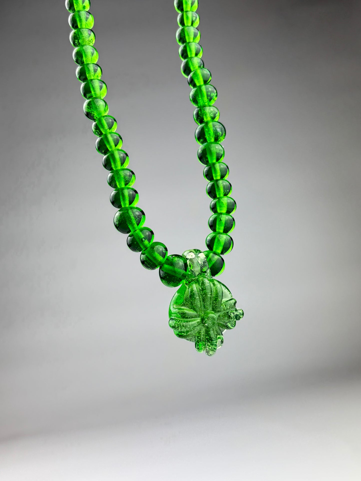 “Broken Glass Revival” Beaded Doom cross necklace