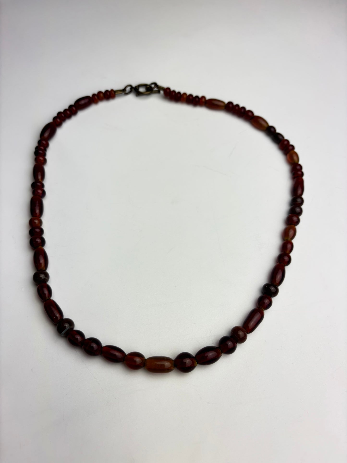Amber shaped beaded necklace
