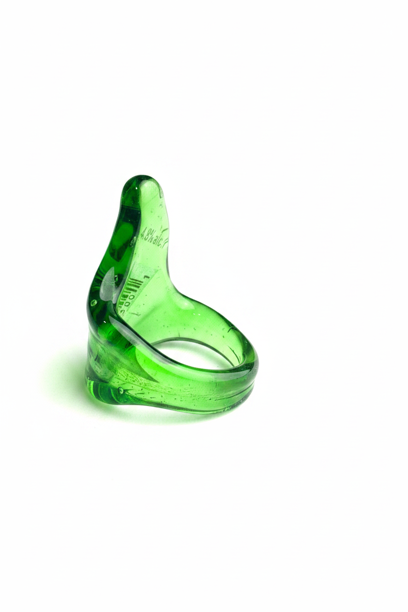 Revived lucky Buddha Barcode shard ring