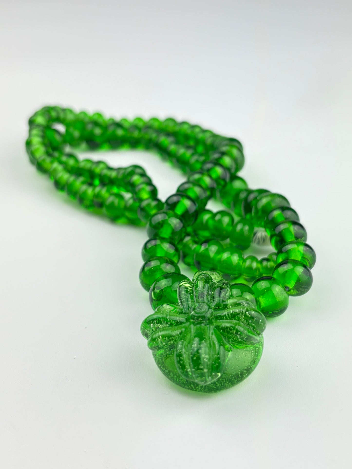 “Broken Glass Revival” Beaded Doom cross necklace