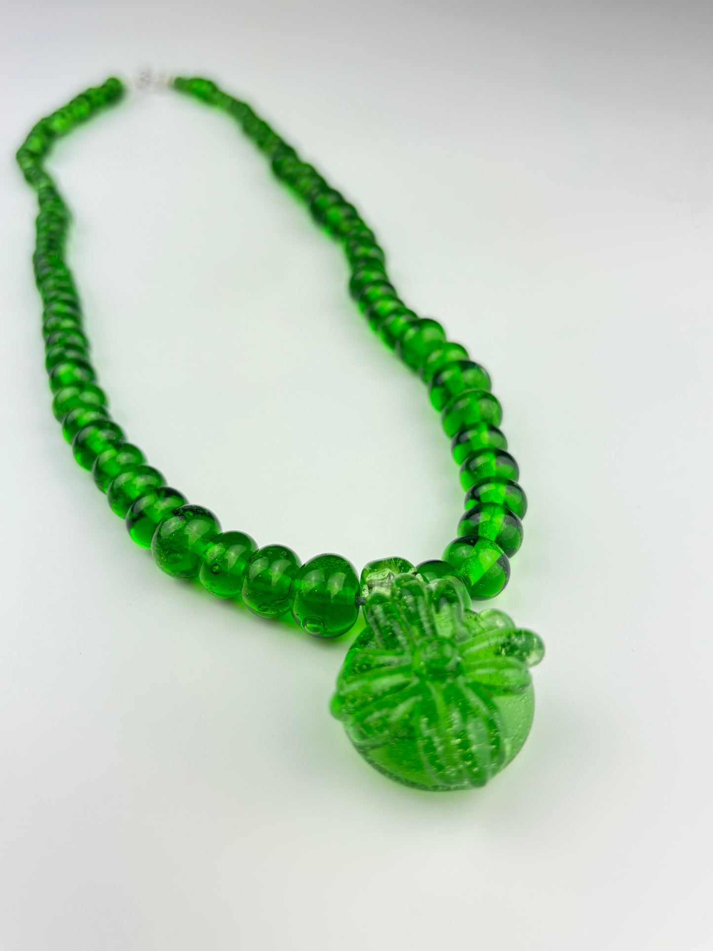 “Broken Glass Revival” Beaded Doom cross necklace