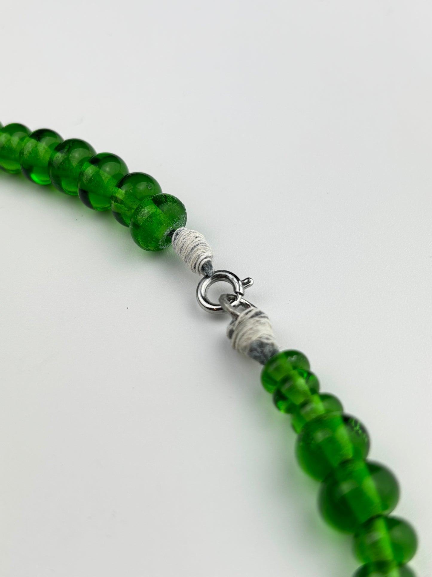 “Broken Glass Revival” Beaded Doom cross necklace