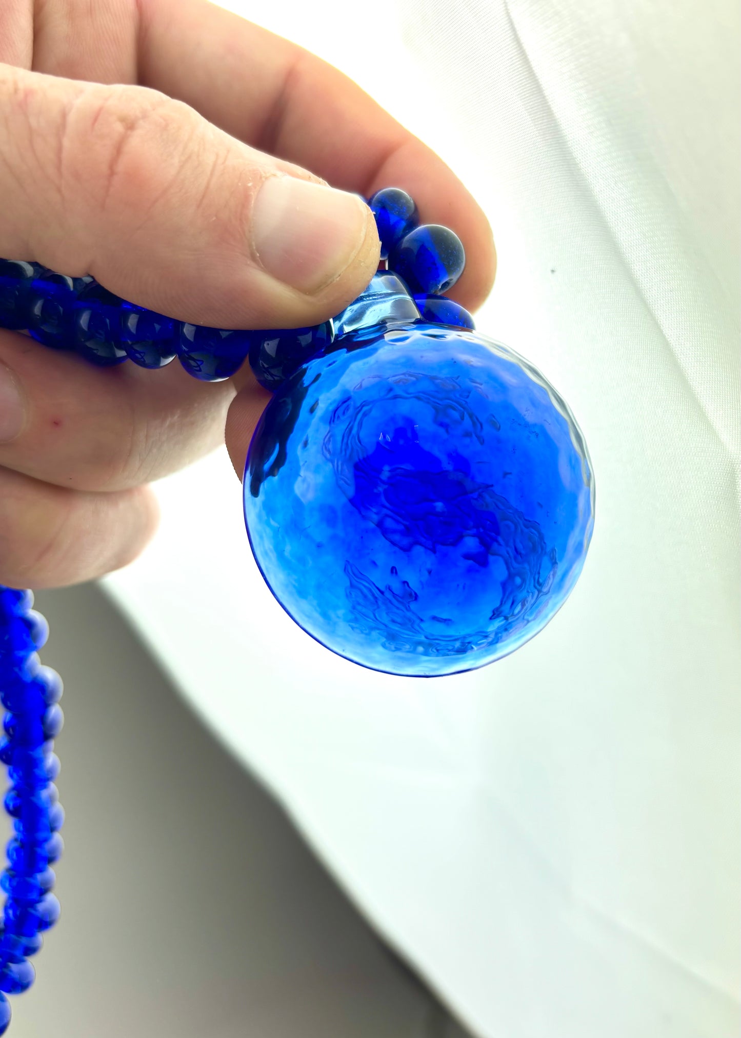 Revival glass “Saratoga” GOLF BALL necklace