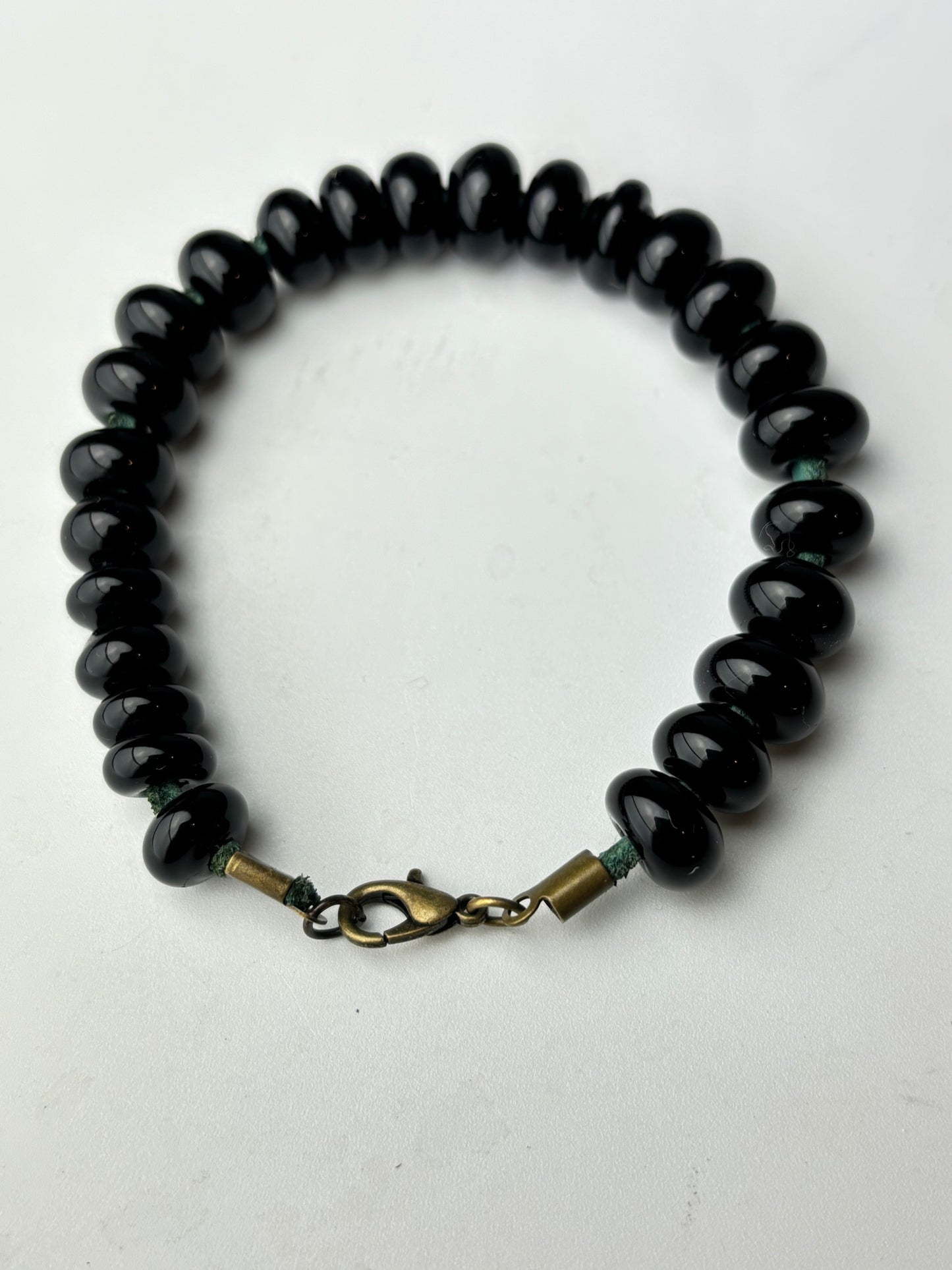 Black Glass Beaded bracelet