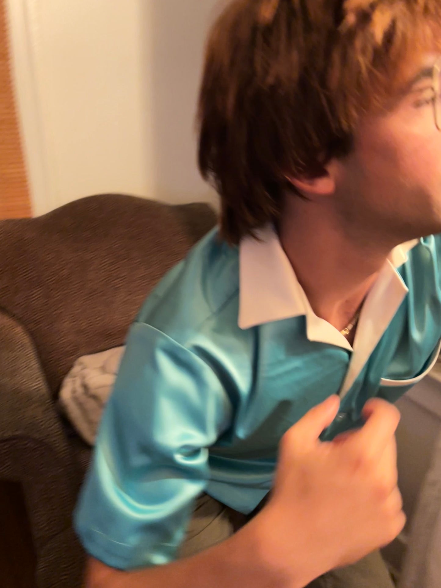1 of 1 French satin shirt