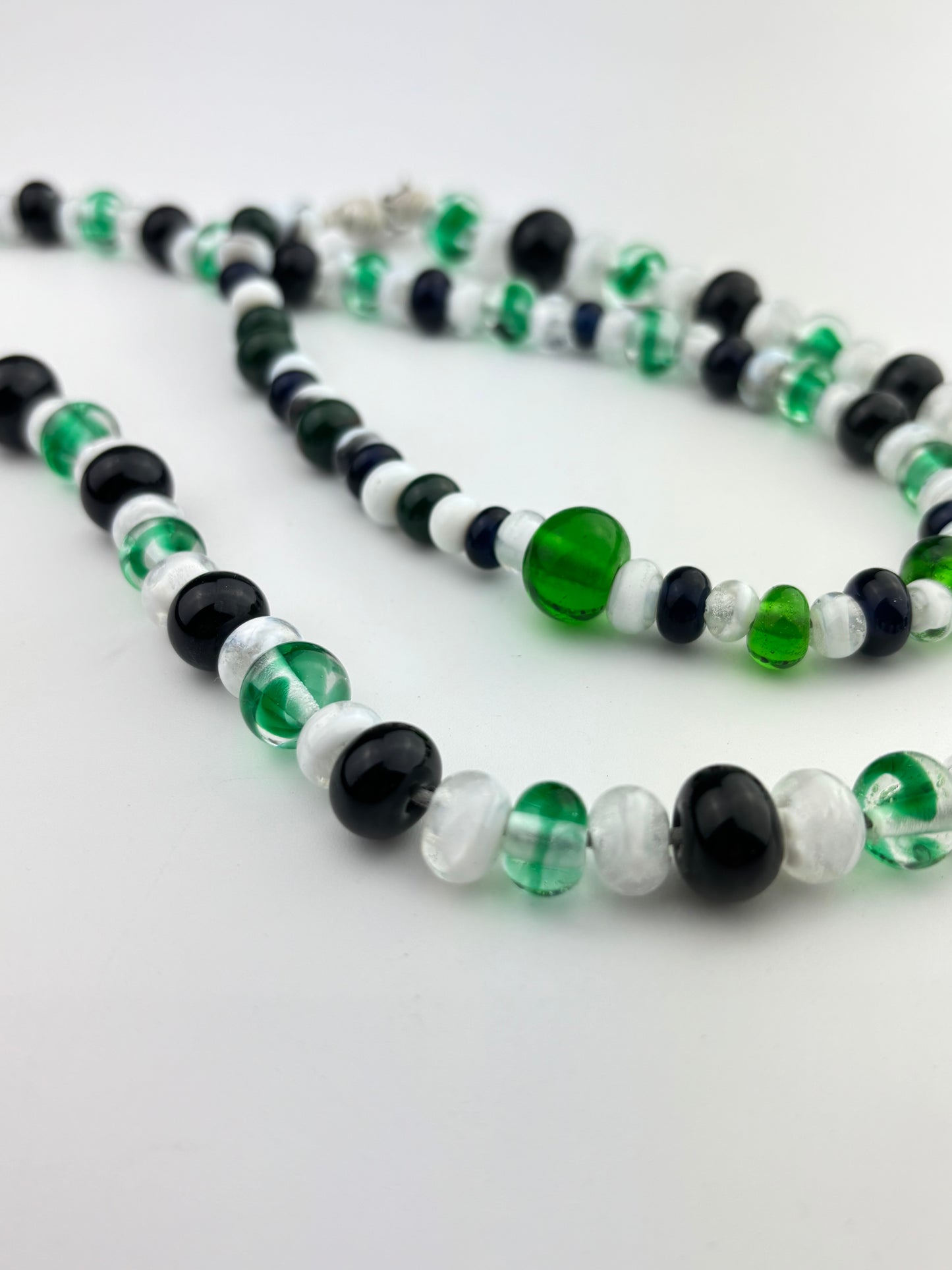 Beaded Necklace with Single Fringe