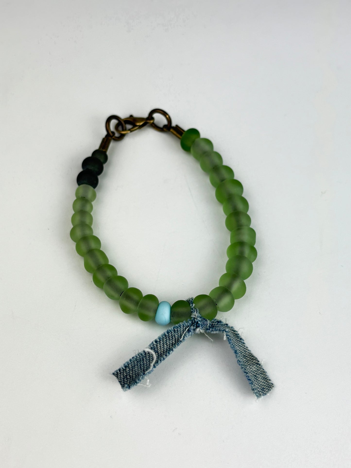 Japanese denim twilly bracelet
