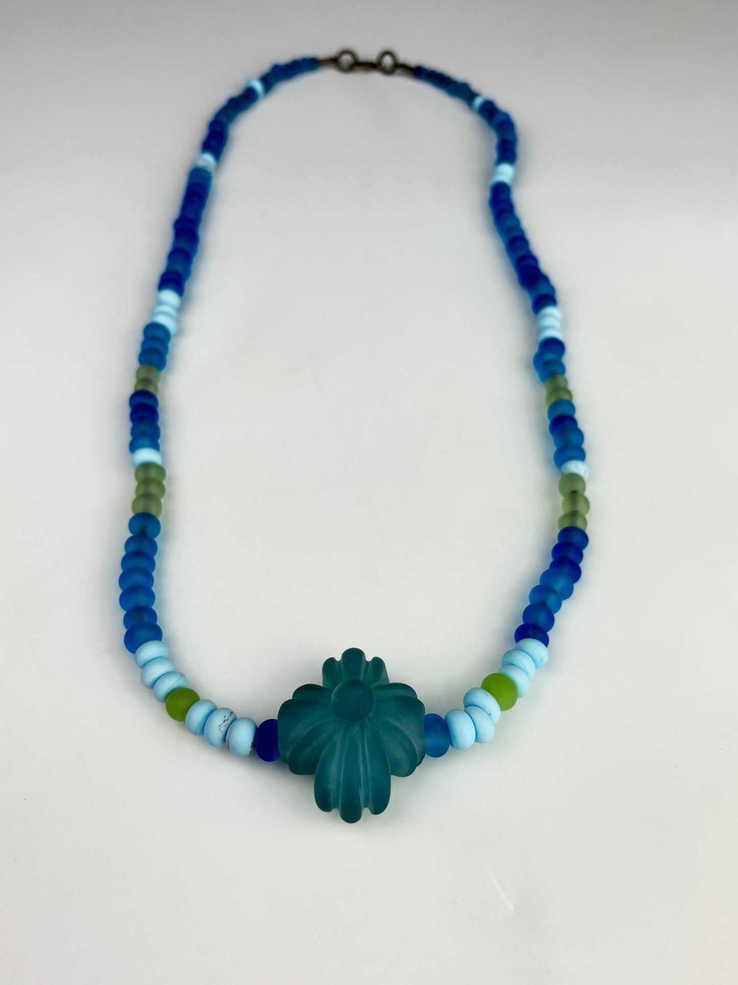 Multi colored sandblasted Doom necklace