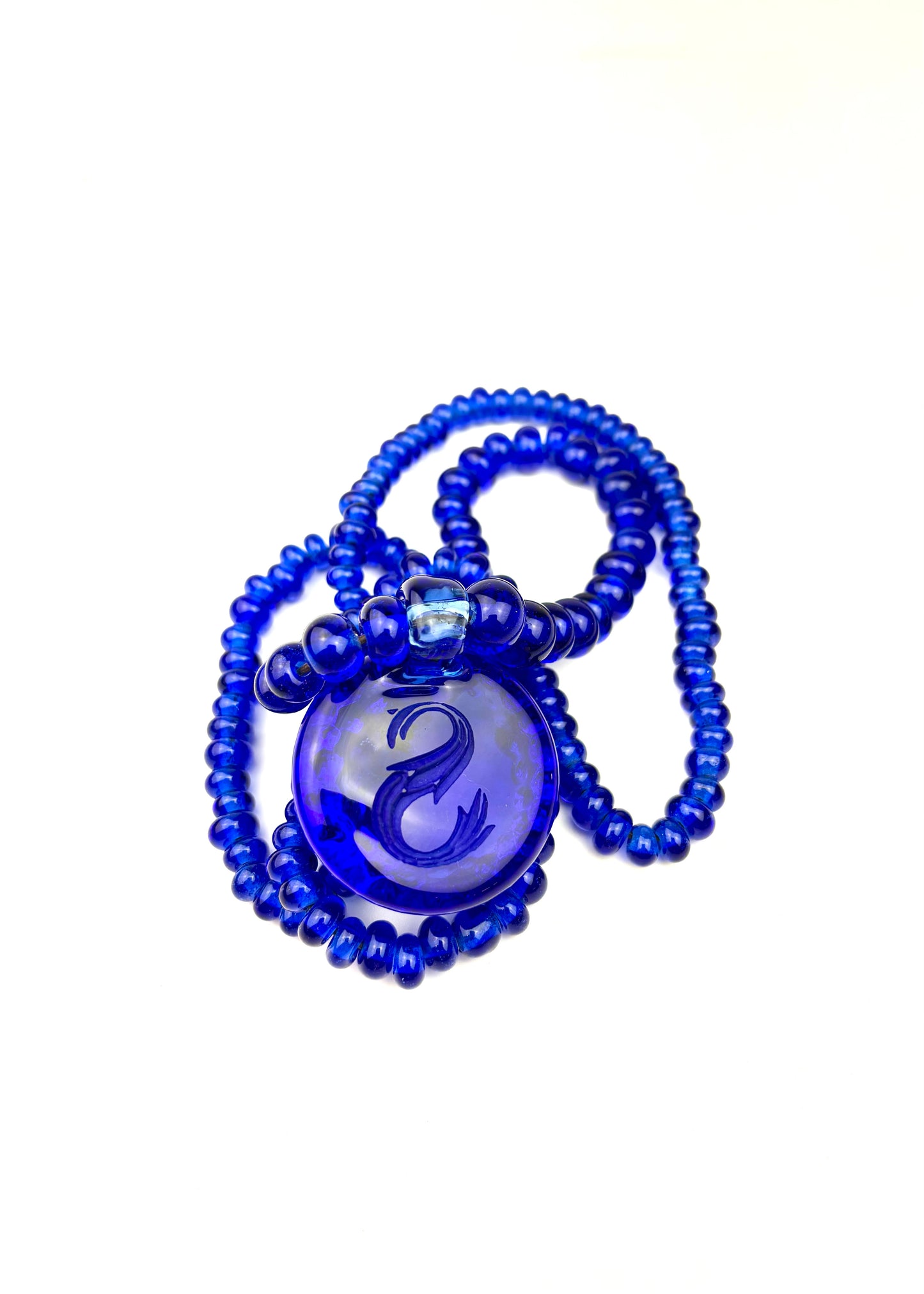 Revival glass “Saratoga” GOLF BALL necklace
