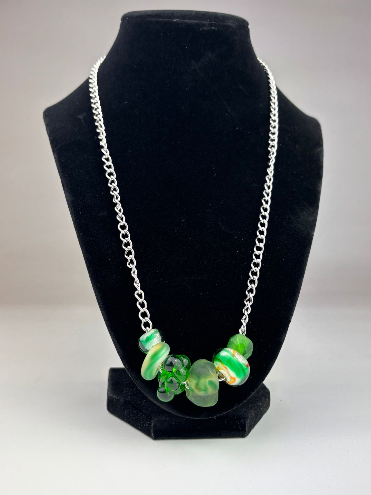 Multi Pop Glass bead collection necklace