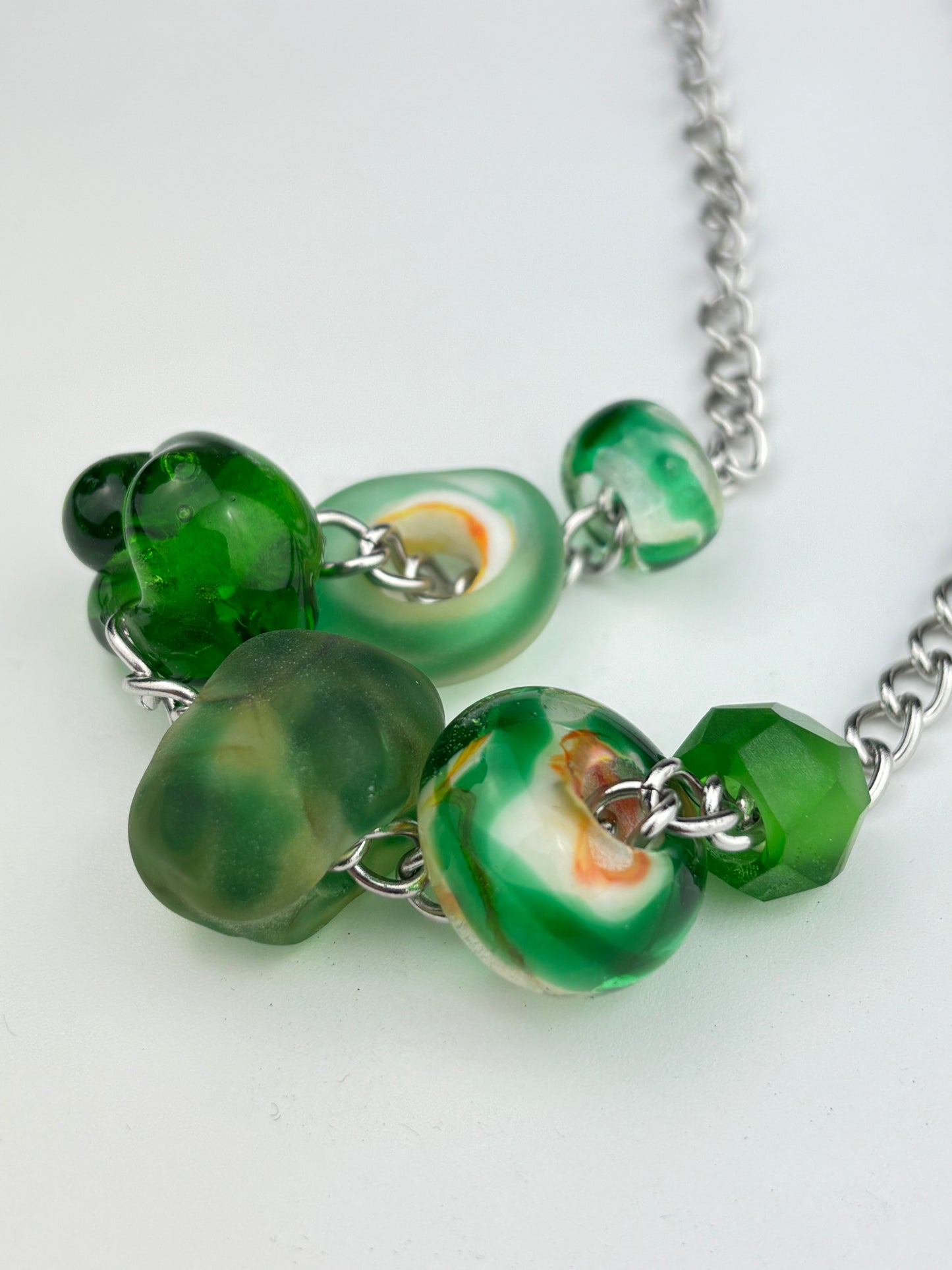 Multi Pop Glass bead collection necklace