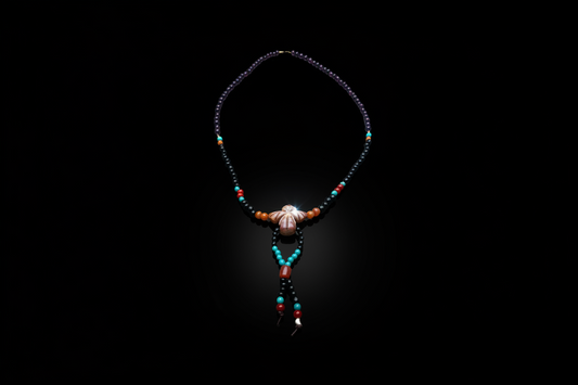 Grand peace fully beaded Thunderbird necklace