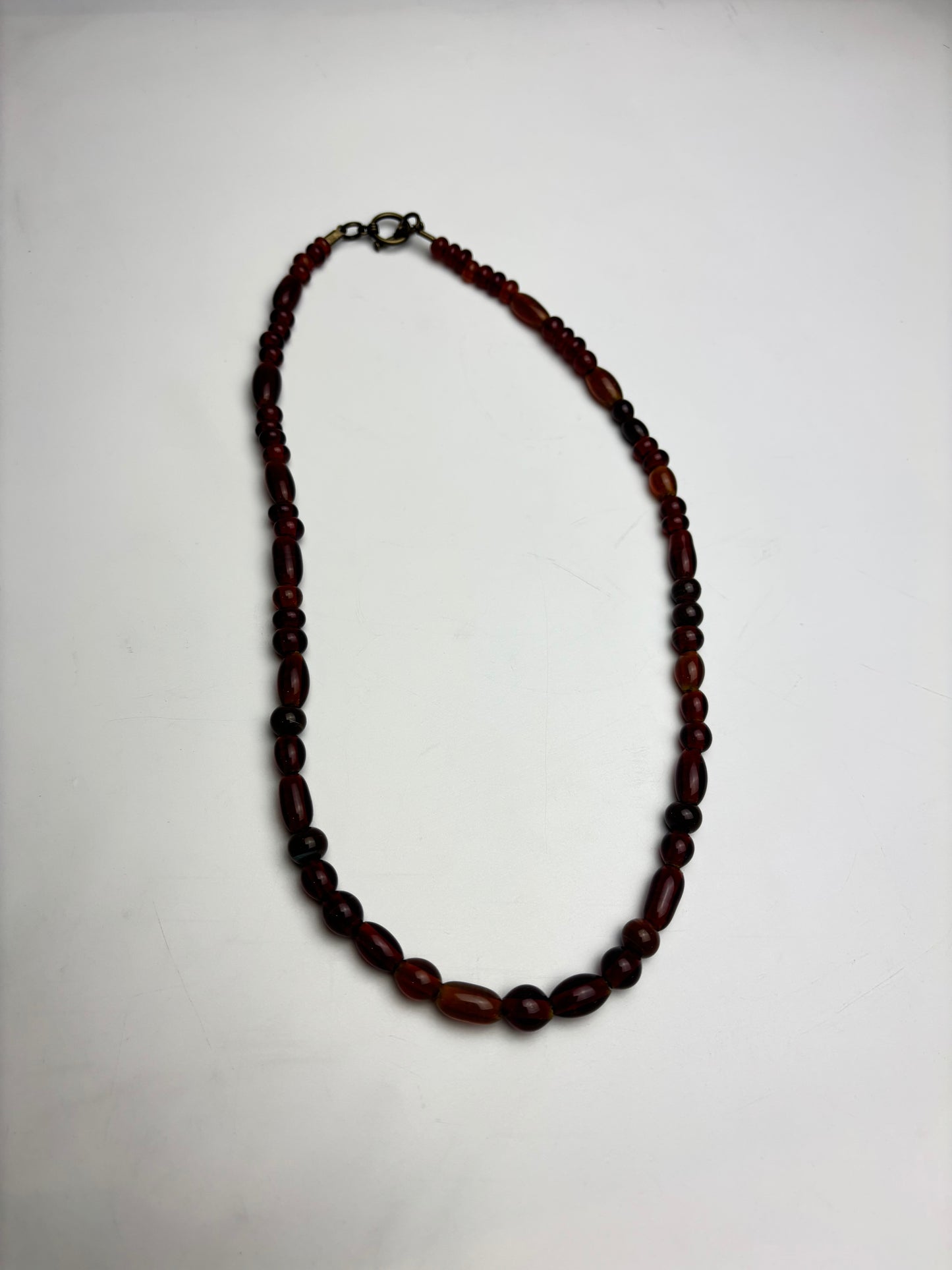 Amber shaped beaded necklace