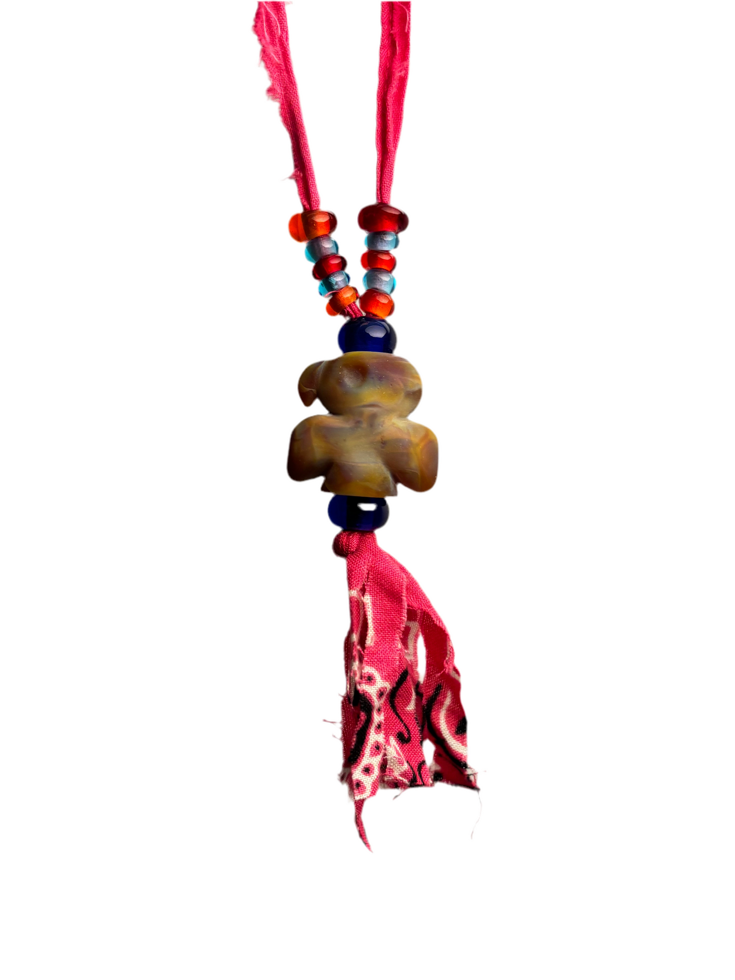 Thunder bird bandana fringe necklace