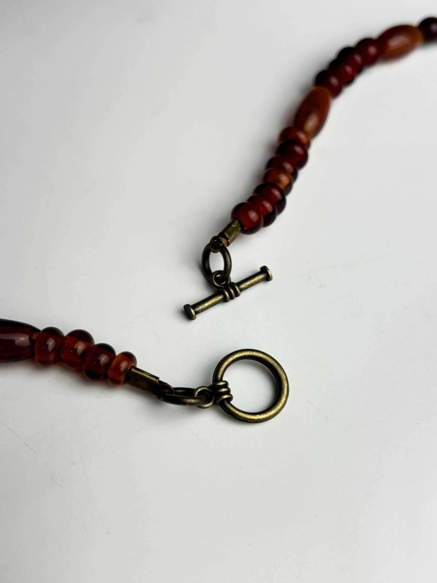 Amber shaped beaded necklace