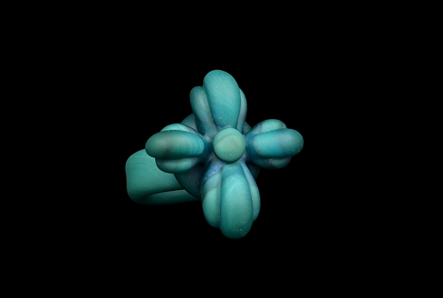 Turquoise borosilicate Doom Ring