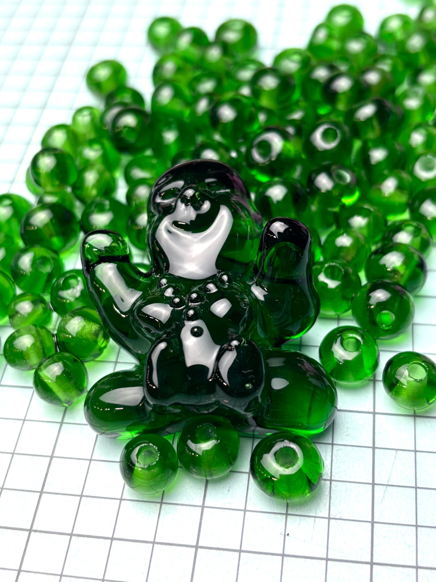 Revived Fully beaded Lucky Buddha necklace with SNAFU