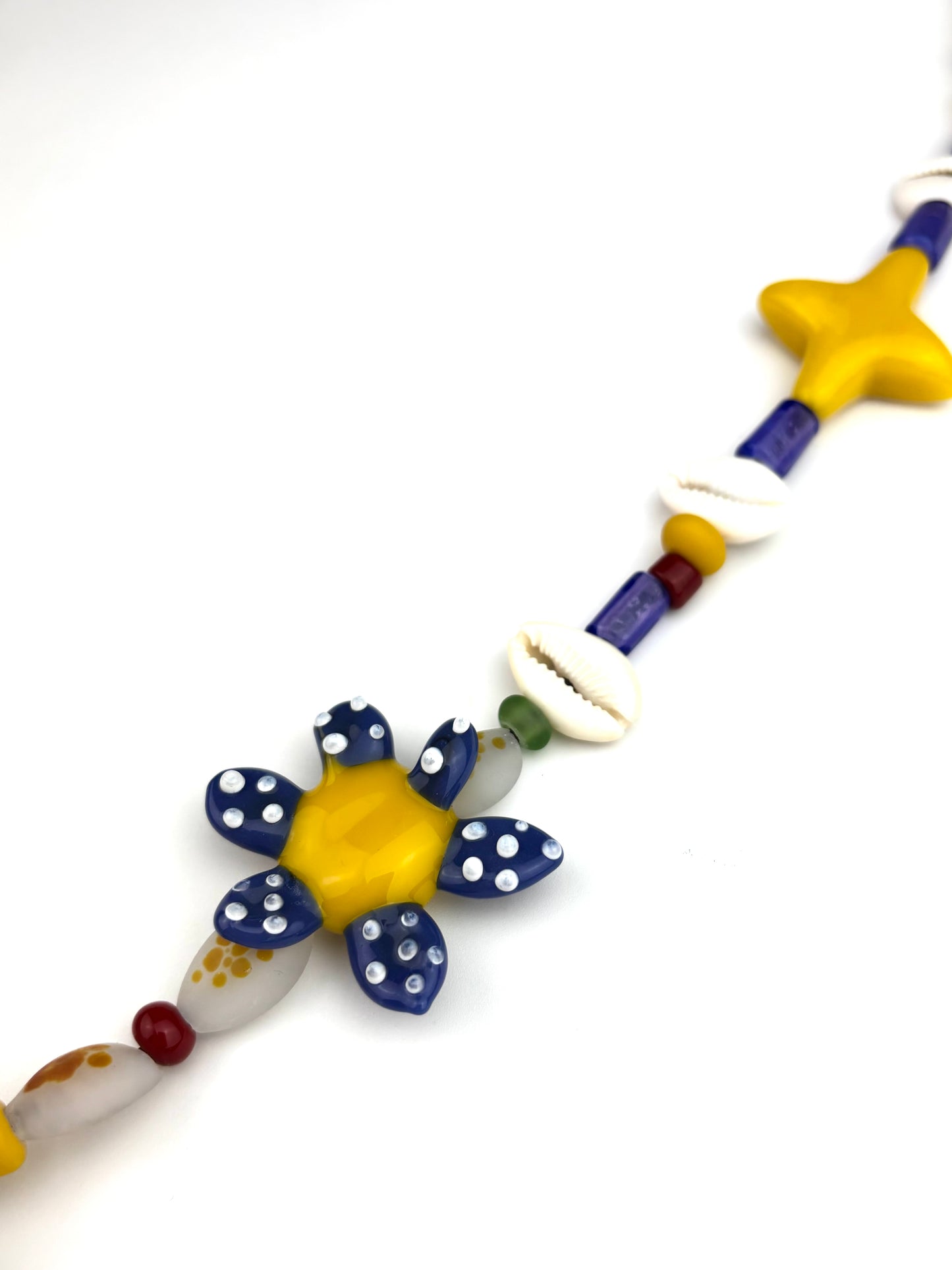 Lignum Vitae (flower of Jamaica) Mosaic necklace