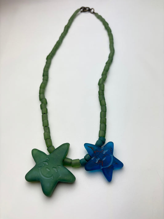 ASS PIZZA Star logo necklace