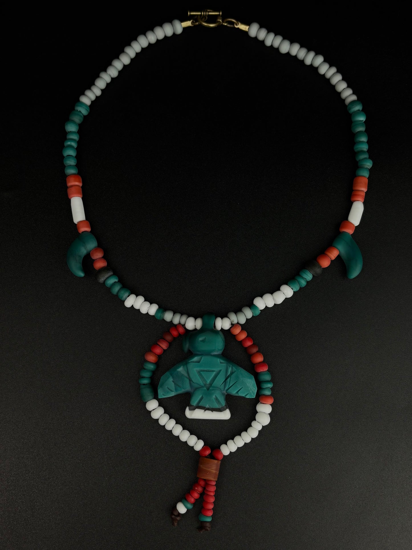 grand peace fully beaded carved Thunderbird