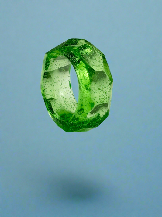 Faceted “crystal” ring
