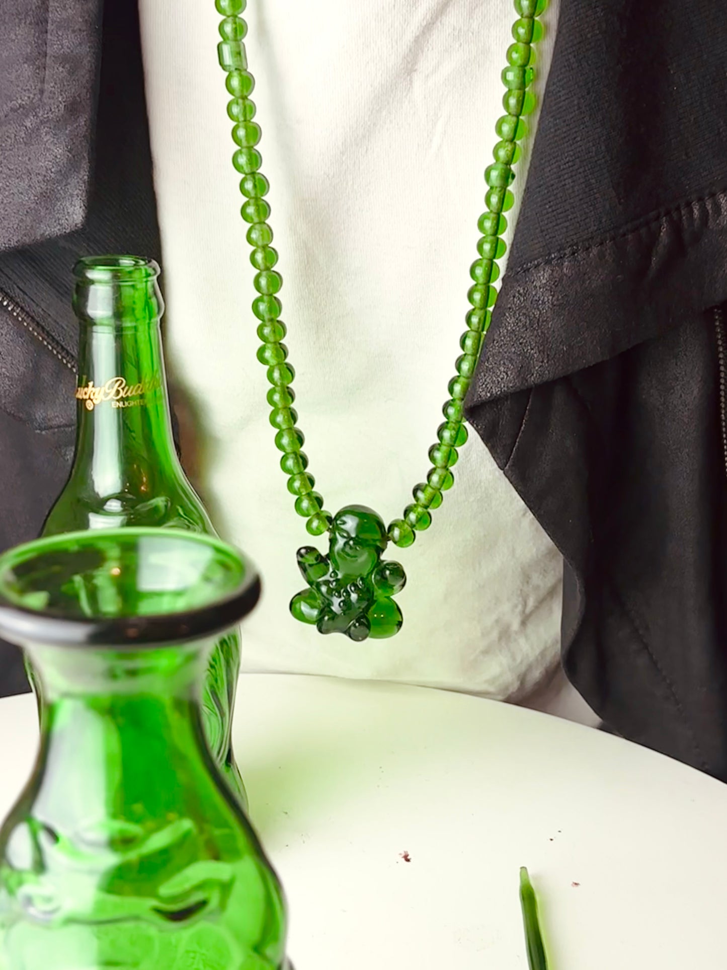 Revived Fully beaded Lucky Buddha necklace with SNAFU