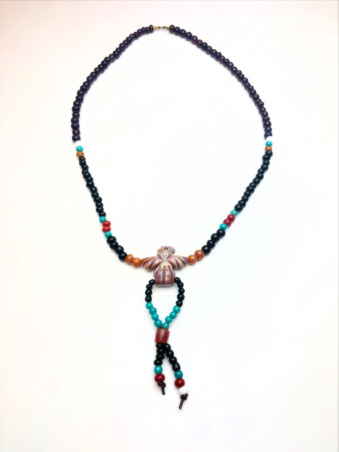 Grand peace fully beaded Thunderbird necklace