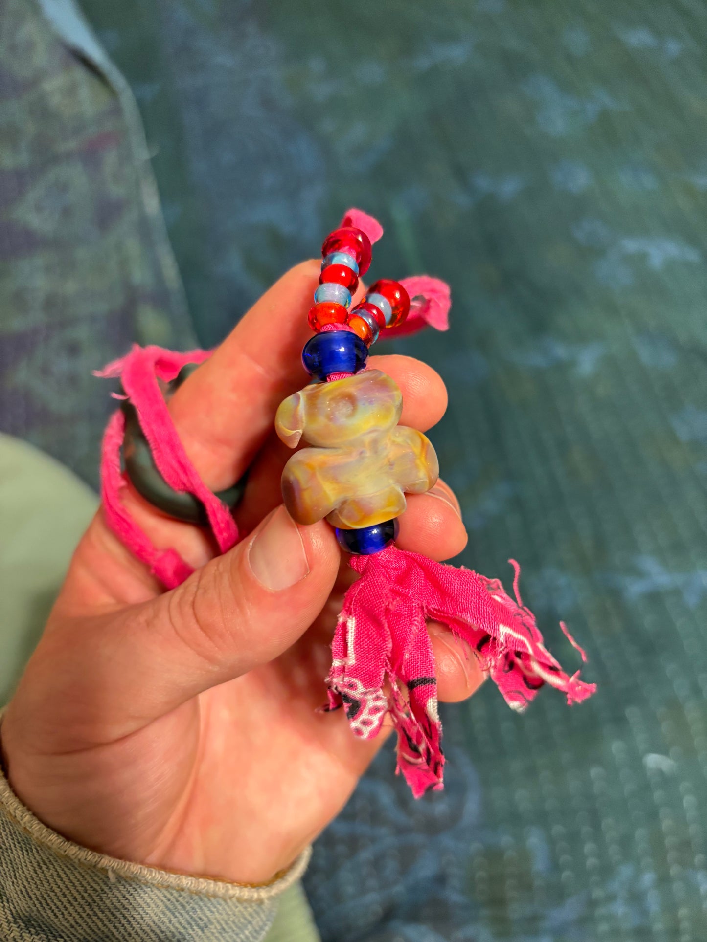 Thunder bird bandana fringe necklace