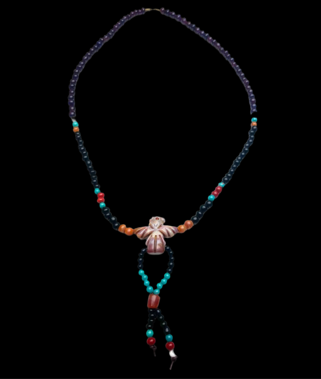 Grand peace fully beaded Thunderbird necklace