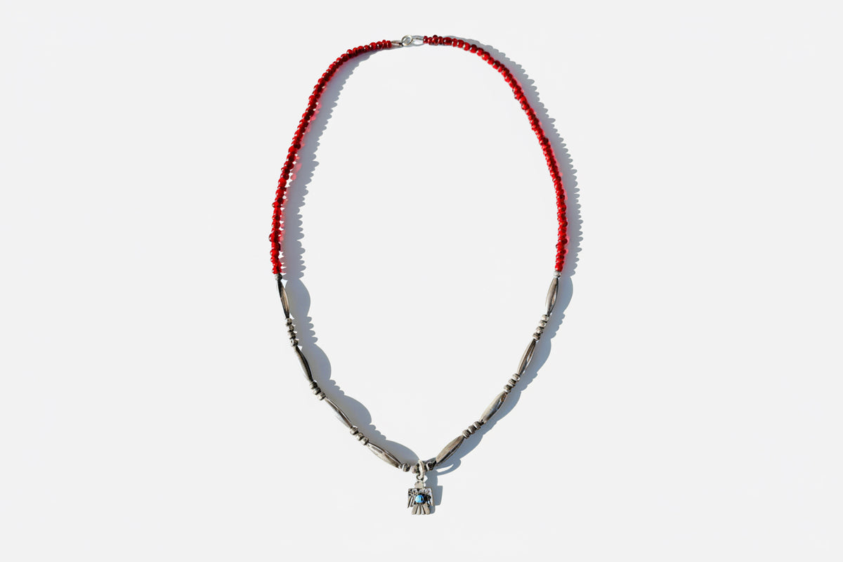 Sterling and Glass Thunderbird nexklace