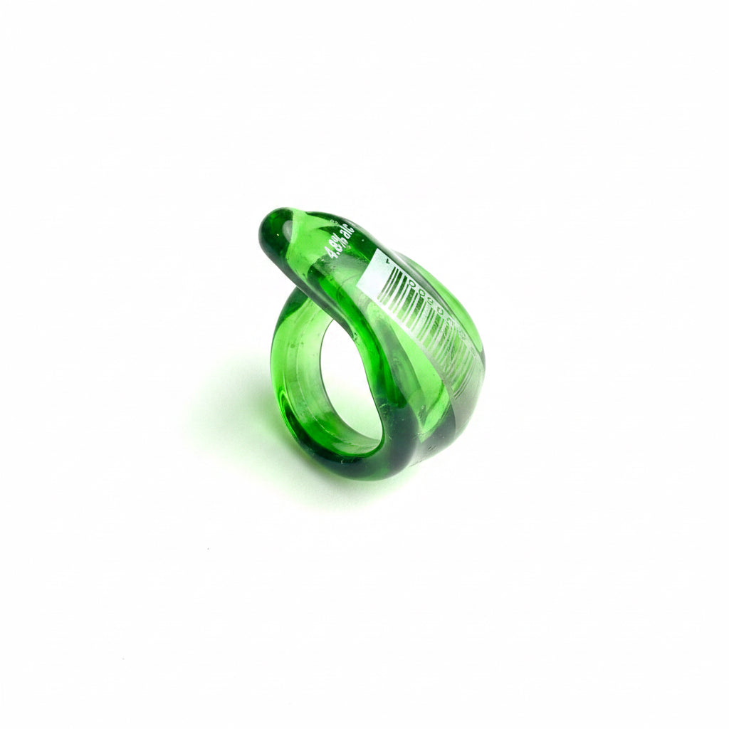 Revived lucky Buddha Barcode shard ring