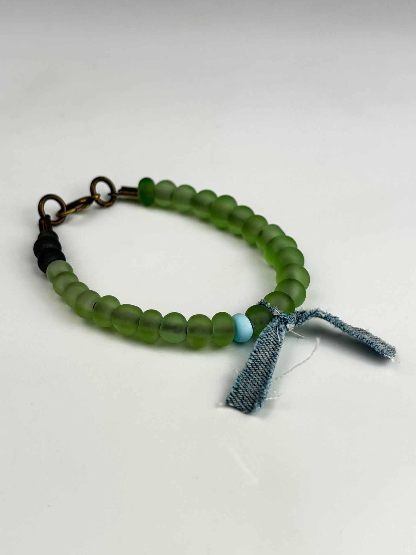 Japanese denim twilly bracelet