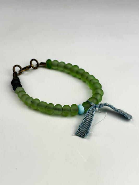 Japanese denim twilly bracelet