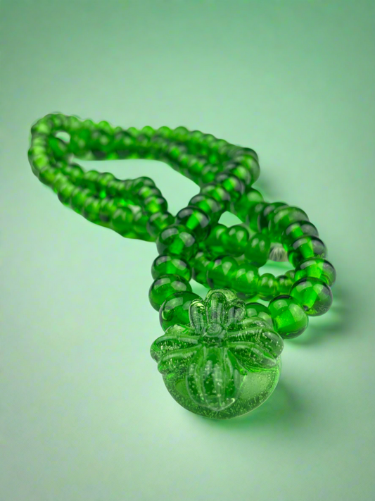 “Broken Glass Revival” Beaded Doom cross necklace
